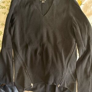 Black V-Neck Sweater